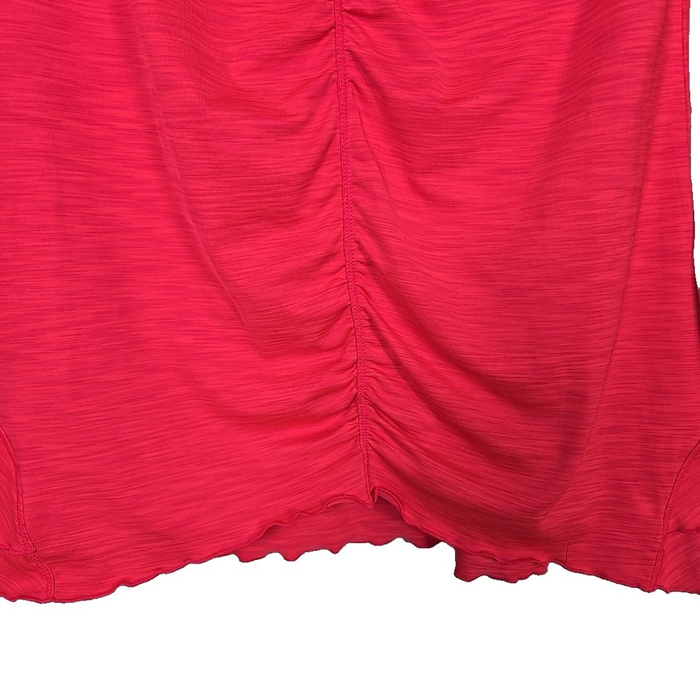 Calvin Klein Performance Quick Dry Pink  Hooded Ruched Scalloped Size Large L - Picture 2 of 5